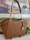 Michael Kors Jet Set Travel Large Chain Shoulder Tote Luggage Brown Leather 378 $