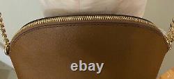Michael Kors Jet Set Travel Medium Emmy Dome Luggage Leather Cross Body Bag