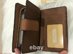 Michael Kors Jet Set Travel Medium Leather Bifold Zip Coin Wallet Bagages 188 $