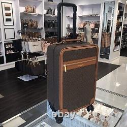 Michael Kors Logo Rolling Travel Trolley Suitcase Porter Sur Sac Brun