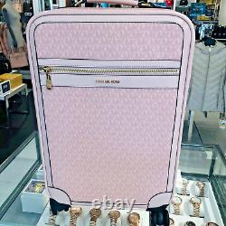 Michael Kors Logo Rolling Travel Trolley Suitcase Porter Sur Sac- Dk Powder Blush