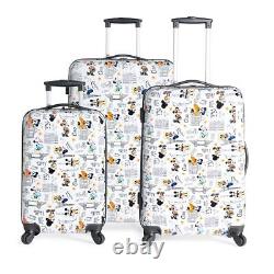 Mickey Mouse Et Minnie Mouse Saluant 3 Pièces Bagage Set Hardside Spinner Lugg