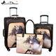 Montana Ouest Cheval Art 3-pc Valise À Roulettes Set Laurie Prindle Coffee Collection