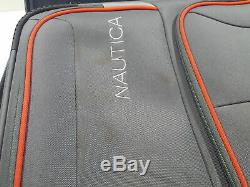 Nautica 3 Piece Spinner Luggage Set, Gris Anthracite / Orange