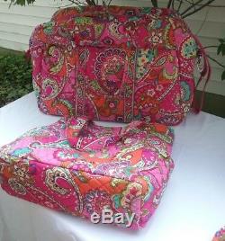 New 7 Pieces Vera Bradley Rose Multi-couleurs Luggage Set New Mint Cond