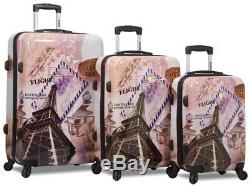 New Dejuno 3 Pièces Poids Léger Hard Shell Spinner Upright Luggage Set Vol