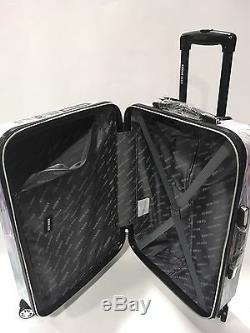 New Steve Madden Luggage Collection Luggage Set Spinner White Diamond Print