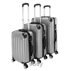Nouveau 3 Pièces Travel Spinner Luggage Set Bag Abs Trolley Carry On Suitcase Withtsa