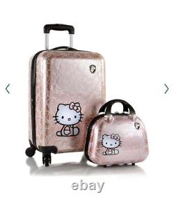 Nouveau! Hello Kitty Bagage Et Beauty Case 2-pc Set