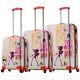 Nouveau Mia Toro Italie Izak-chic Voyage Hardside Spinner Rolling Bagage 3 Pièces