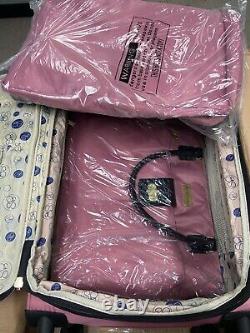 Nouveau Samantha Brown Spinner Suitcase Pink 5 Piece Set