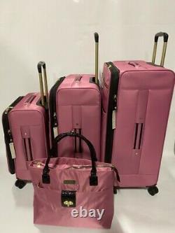 Nouveau Samantha Brown Ultra Lightweight 4 Pc Bagage Set Spinner Dusty Rose