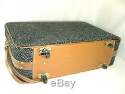 Oscar De La Renta Vintage Luggage Set Sacs De Voyage Studio Tweed Noir / Gris 5 Pc