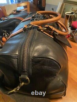 Pré Propriété Ralph Lauren Large Leather Duffel Weekend Travel Bag/briefcase Set