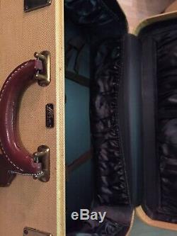 Rare 50 Est Vintage Set Complet Bagages Amelia Earhart En Cuir Marron Condition Exc