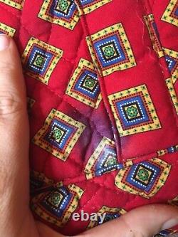 Rare Retired Vera Bradley 5 Pièces Set De Voyage Villa Red Pattern Duffle, Garment