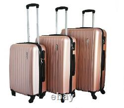 Rose Gold Hard Shell Suitcase Set Travel Luggage Trolley Case Sac Léger