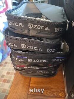 Sac d'insertion Zuca Stealth Black Sport avec ensemble de pochettes de rangement professionnelles (2 grandes/3 petites)