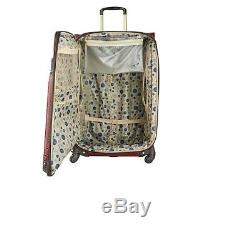 Samantha Brown Croco Embossed Bagages 4 Pièces Set & 30 Spinner Bourgogne Nwt