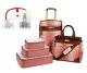 Samantha Brown Gaufrée 5 Pièces Ombre Luggage Set Rose Rose & Dusty Bonus Kit