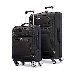 Samsonite Transyt Extensible Softside Luggage Set Avec Roulettes Multidirectionnelles, 2 Pièces