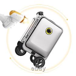 Scooter électrique mini smart Airwheel SE3S en argent avec valise de 20 pouces intégrée