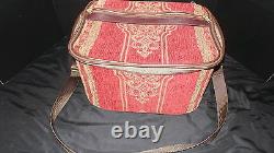Showline Custom Carpet Travel Bags USA Red Gold Tapestry 5 Pièces Ensemble Vintage