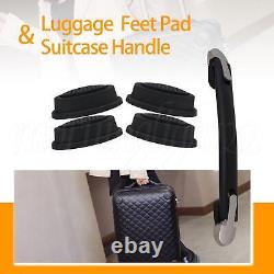 Supports pour patins de pied pour bagages et valises avec poignée de 7,87 pouces - Ensemble de 5 noirs.