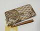T.n.-o. Michael Kors Paisley Jet Set Travel Continental Wallet / Wristlet In Luggage