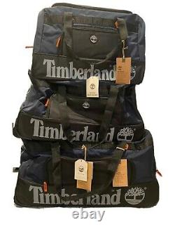 Timberland Highgate Springs Wheeled Travel Luggage Rolling Duffle Bag Set Bleu