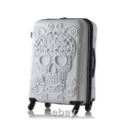 Translate this title in French: Ensemble de 3 valises à roulettes Carrylove Inch Large Expandable Skull.