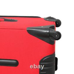 Transworld 3 Pièces Expandable 360 Degree Spinner Upright Bagage Set Rouge