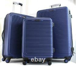 Travel Select Savannah 3 Piece Hardside Spinner Bagages Set Blue
