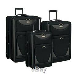 Travelers Club Unisexe 3 Piece Extensible Sky-view Luggage Set Taille Noir Osfa