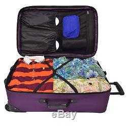 Travellers Choice Ultimate 5pc Purple Expand Bagage Valise Sac De Voyage