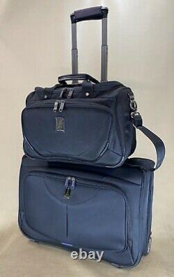 Travelpro Black Carry On Set Crew 11 15 Tote & 22 Wheeled Rolling Garment Bag