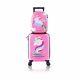 Unicorn Kids Carry On Luggage Set With Spinner Wheels, Girls Travel Suitcase