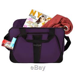 Us Traveler Oakton 4pc Violet Léger Roulant Valise Duffel Tote Bag Set