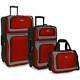 Us Traveler Red New Yorker 3-piece Expandable Rolling Luggage Suitcase Bag Set