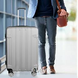 Valise Cabine Ensemble Bagages Carry On Silver 30abs Spinner Lightwheight Travel