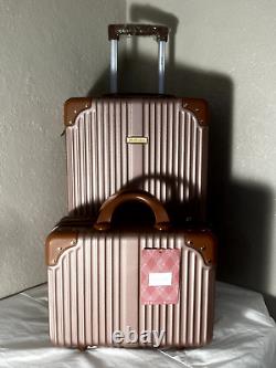 Valise de cabine à trésor PUÍCHE Vanity Trunk, ensemble de 2 en ton or rose