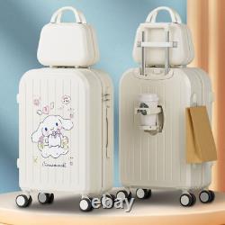 Valise de voyage Sanrio Hello Kitty Cinnamoroll Set Serrure Kawaii