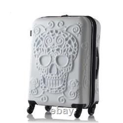 Valise extensible Carrylove Inch Large Skull 3 pièces ensemble de sacs de bagages roulants