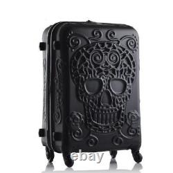 Valise extensible Carrylove Inch Large Skull 3 pièces ensemble de sacs de bagages roulants