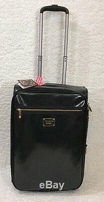 Victoria Secret 3pc Wheelie Valise Luggage Set 100% Bourse Et Passeport En Cuir