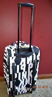Victoria Secret Rose Graphic 3 Pc Wheelie Duffel Bag Carry Sur Luggage Set Tn-o