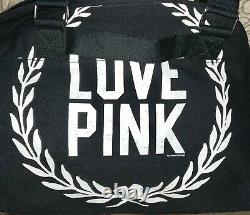 Victoria's Secret Rose Rare Htf 2 Pièces Crest Logo Wheelie Carry-on Bagage Set