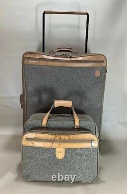 Vintage Hartmann Tweed Luggage Set 15 Tote & 27 Valise Verticale À Roulettes