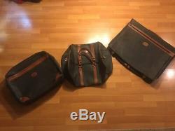 Vintage Longchamp Luggage Set De 3 Carry Duffel Le Costume Voyageurs Vtg