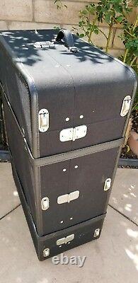 Vintage Mulholland Holland Brothers Leather Travel Trunk Case Sac À Bagages 36